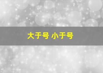 大于号 小于号